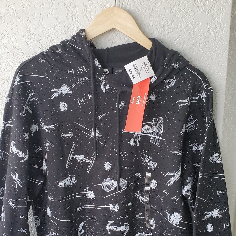 Black and white star wars movie hoodie/sweatshirt